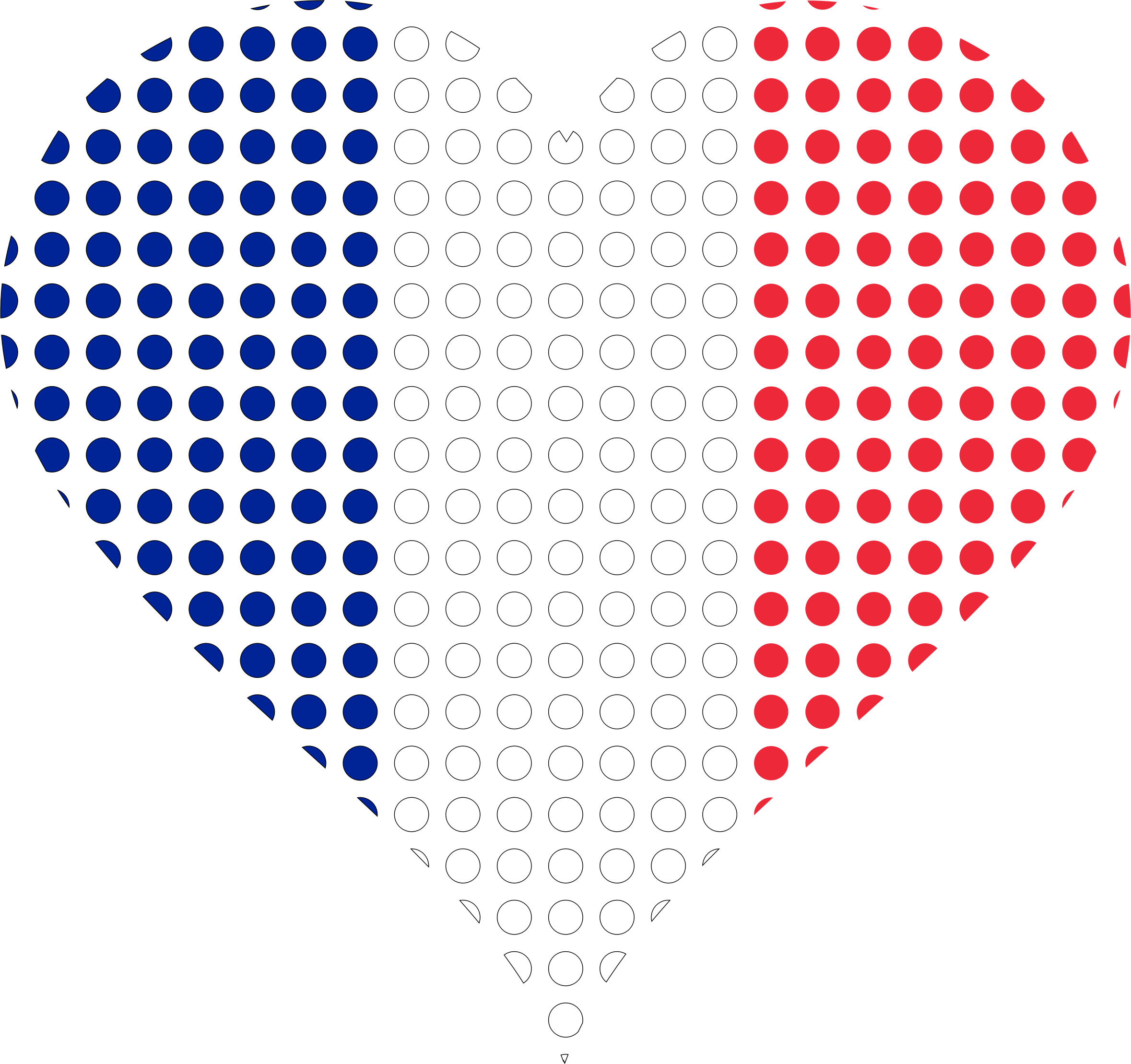 France Flag Heart Png (2358x2218), Png Download