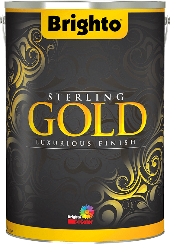 Brighto Sterling Gold Is A High Class Water Based Paint - Sterling Gold Brighto Paint (1000x1000), Png Download
