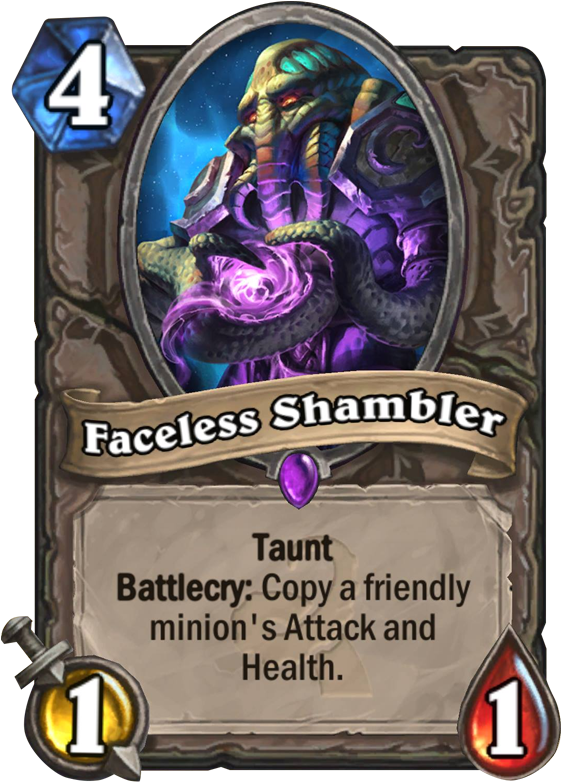 Faceless Shambler - One Night At Karazhan Cards (567x811), Png Download
