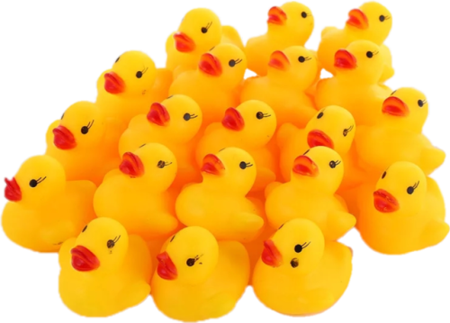 Duck Army - Lots Of Rubber Ducks (500x359), Png Download