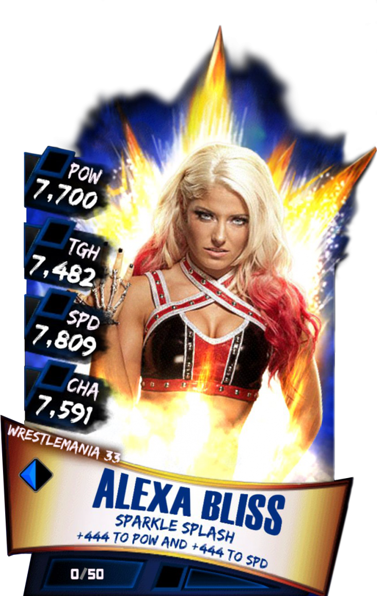 Alexabliss S3 14 Wrestlemania33 - Wwe Supercard Alexa Bliss (733x1158), Png Download