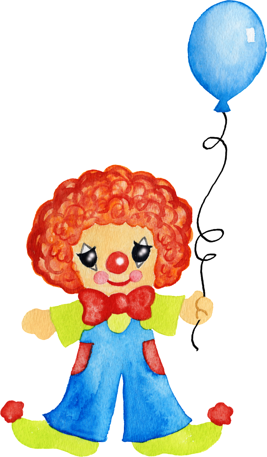 Children S Hand Painted Clown Painting Png Transparent - Clown (1024x1750), Png Download