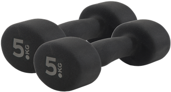 Dumbbells - Casall Neoprene Dumbbell 2x5 Kg 5 Kg (385x550), Png Download