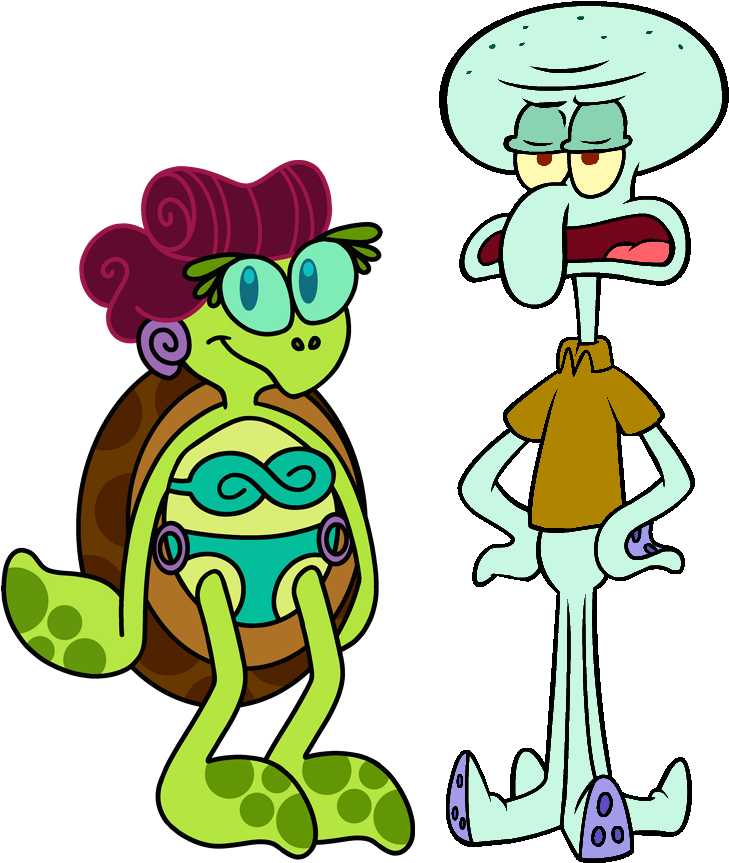 Ridley And Squidward - Cartoon (752x884), Png Download