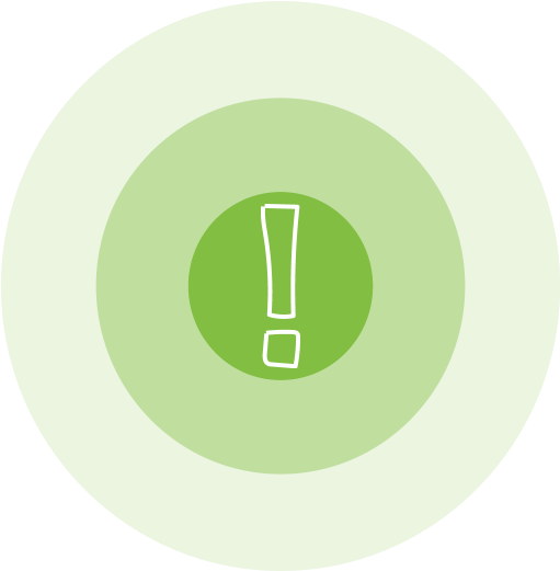 Green Exclamation Point - Circle (600x600), Png Download