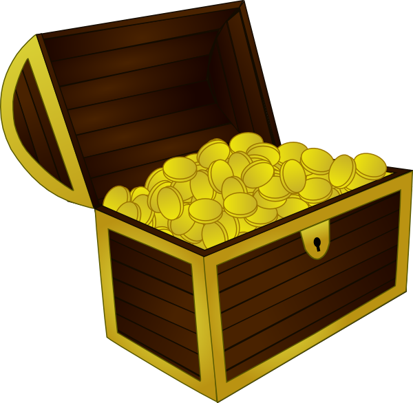 Treasure Chest Vector Png (600x586), Png Download