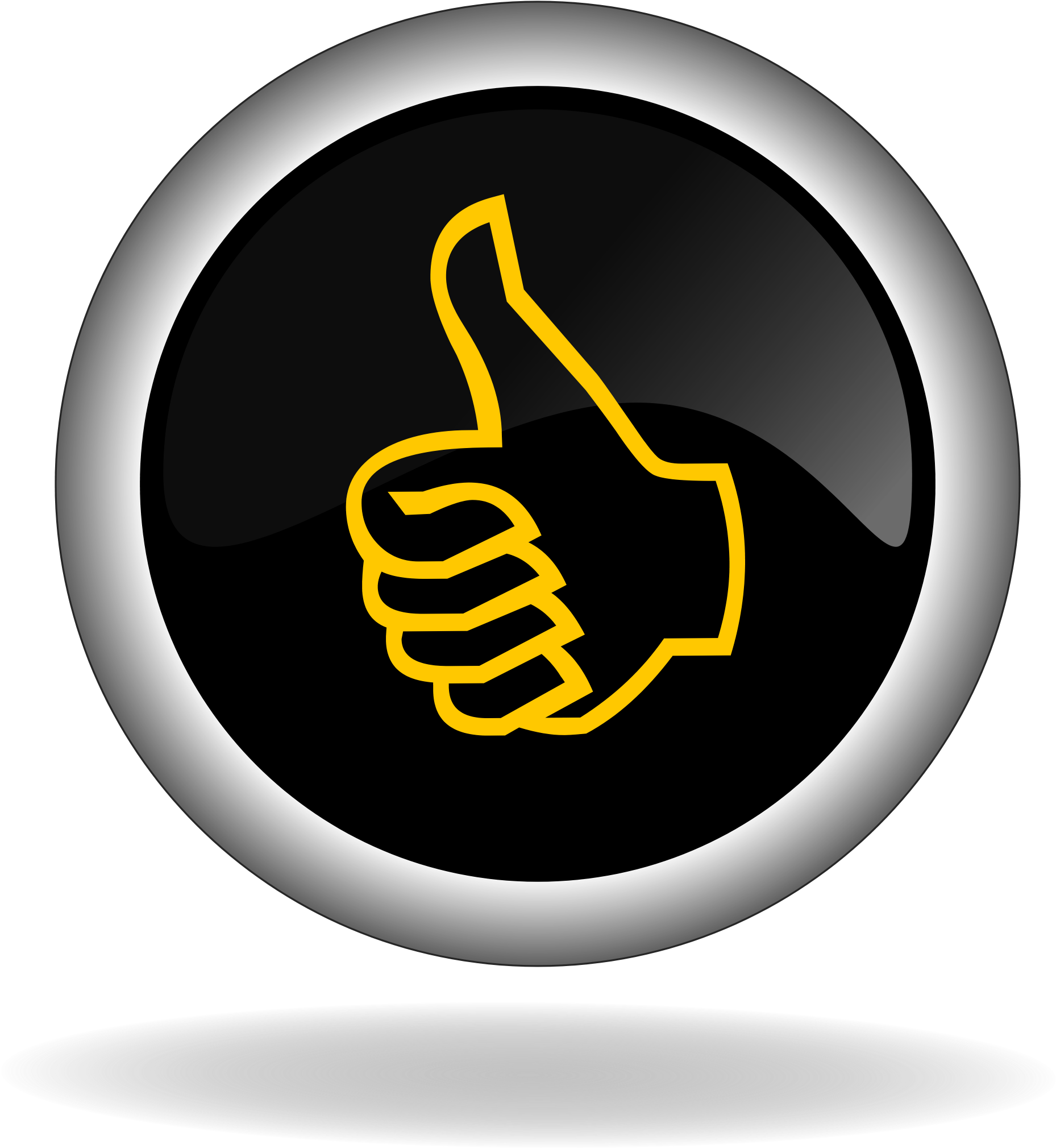 Thumb Up Like Button Icon Back 1426815 - Thumbs Up (2059x2134), Png Download