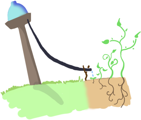Drip Irrigation - Cartoon (523x446), Png Download