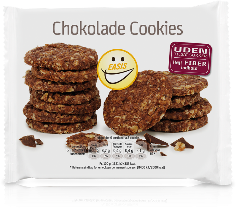 Chocolate Chip Cookies - Easis Chokolade Cookies 132 G (800x800), Png Download