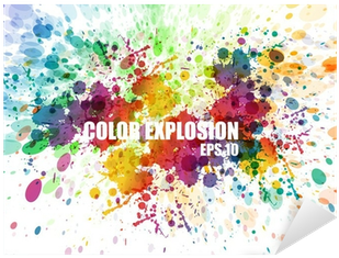 Abstract Colorful Splash Watercolor Background Sticker - Fondos De Pantalla De Manchas De Colores (400x400), Png Download