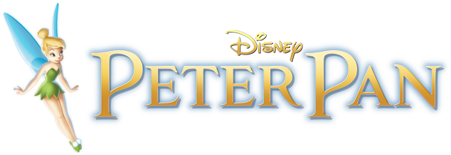 Peter Pan Disney Logo - Peter Pan And Tinkerbell Logo (633x227), Png Download