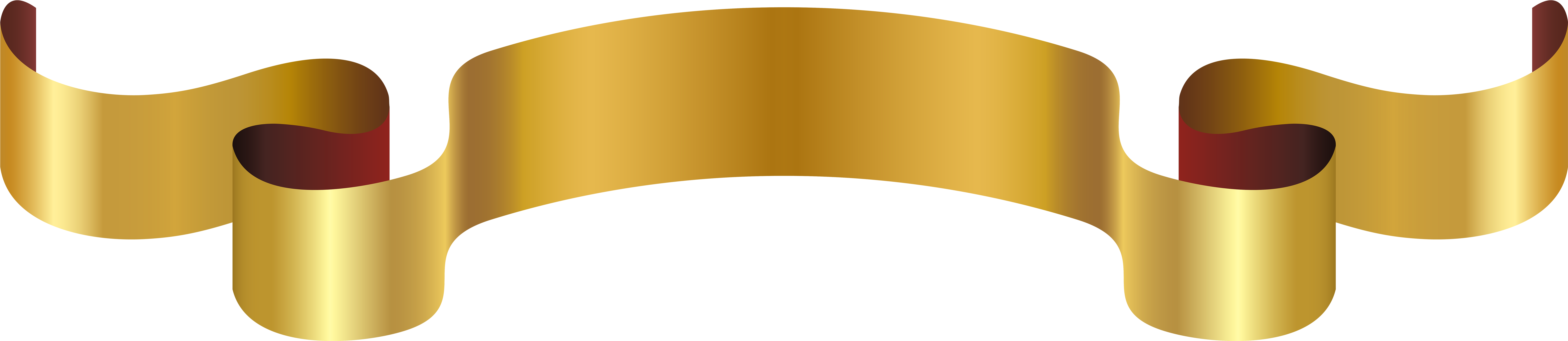 Banner - Golden Banner Png (8000x1802), Png Download