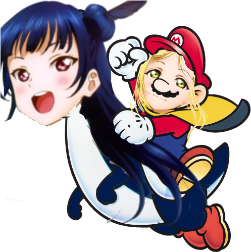Super Mari O And Yoshi Ko - Super Mario World - Digital Download (500x513), Png Download