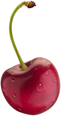 Isolated Cherry With Water - Como Se Dice Cereza En Inglés (400x400), Png Download