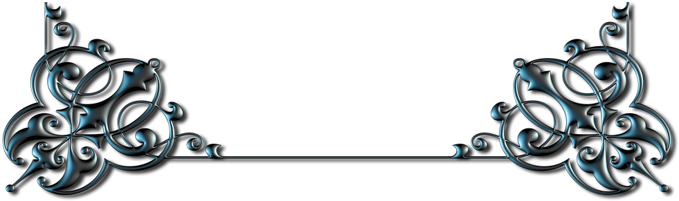 Border Frame Curlicue Antique Ornate Metal - Eleganter Silberner Abschluss-namenskarte Visitenkarte (1027x340), Png Download