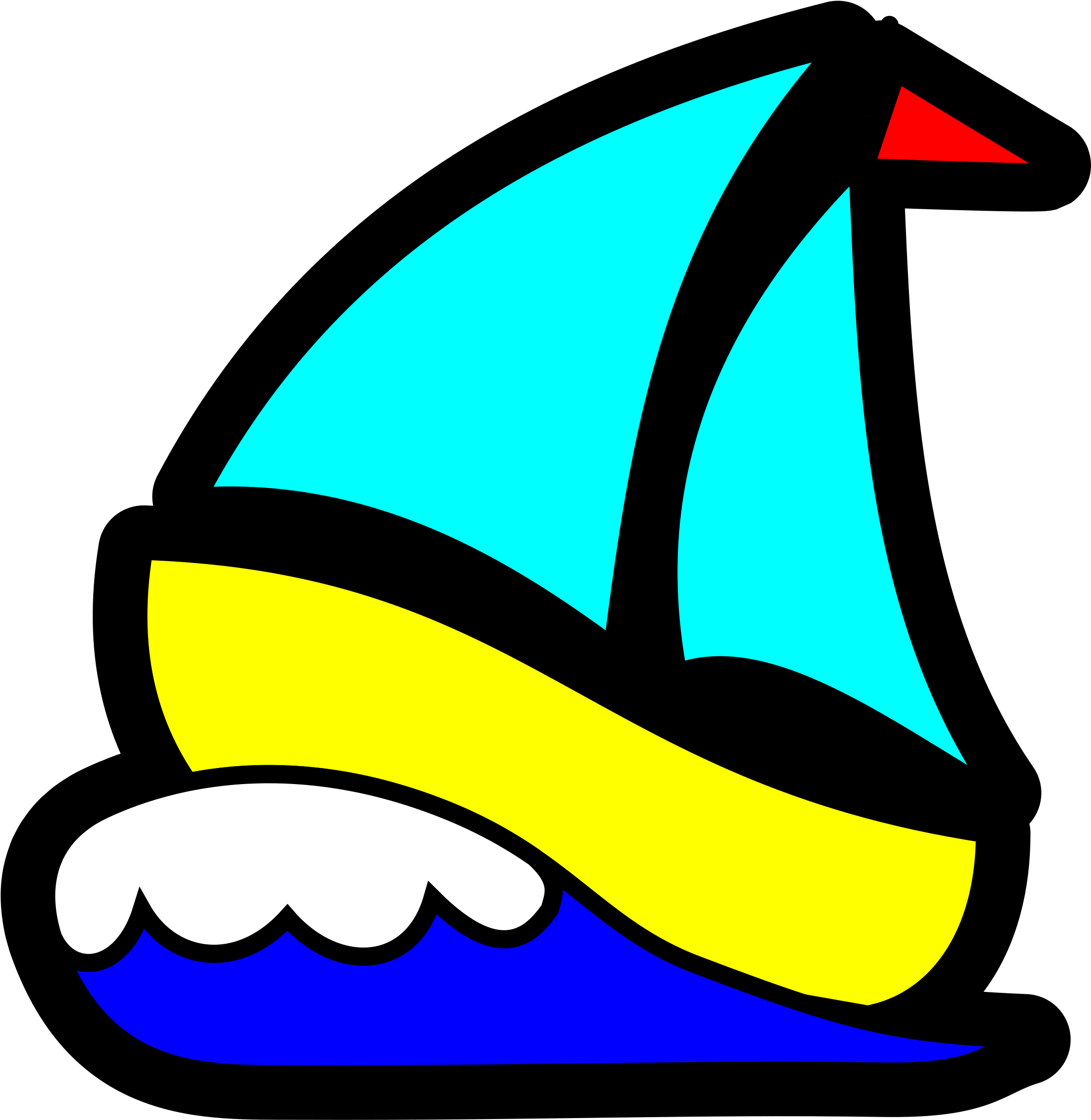 Big Image - Sail Boat Clip Art (2400x2400), Png Download
