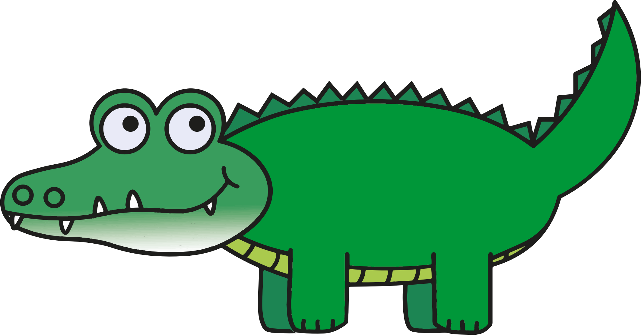 Alligator Clipart At Getdrawings - Clip Art Alligator (2125x1111), Png Download