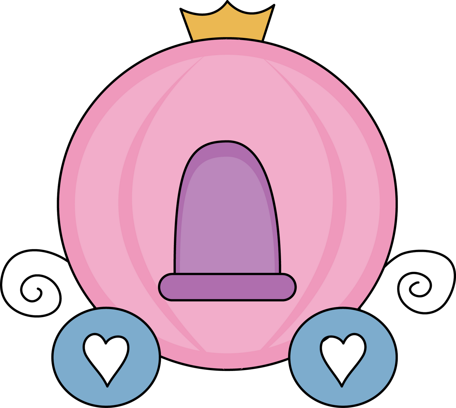 Crown Clipart Cinderella - Carriage Clip Art (1600x1432), Png Download