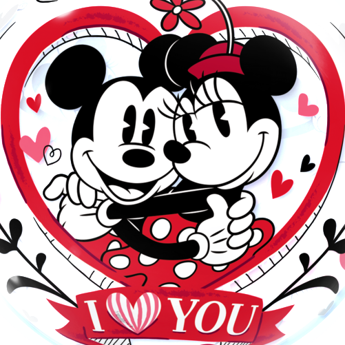 Mickey & Minnie Mouse Love Bubble Balloon - Mickey And Minnie Mouse (501x501), Png Download