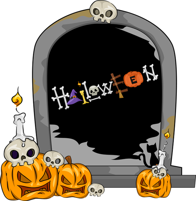 Great Clip Art For Halloween - Tombstone Clipart (640x659), Png Download