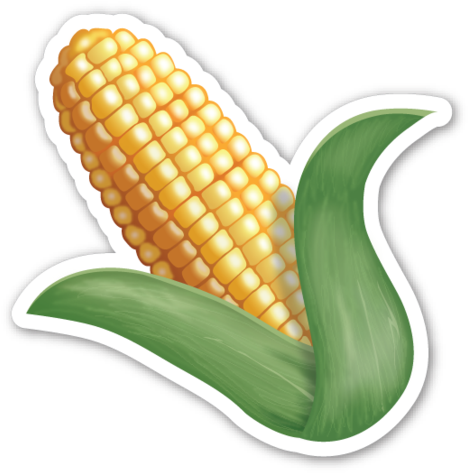Maiz Dibujo, Mazorcas, Dibujos Sencillos, Emoticonos, - Corn Emoji (472x480), Png Download