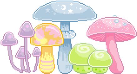 Sugar Mushrooms, Most Commonly Found In Fairy Lairs - Mushroom Tumblr Transparent (500x246), Png Download