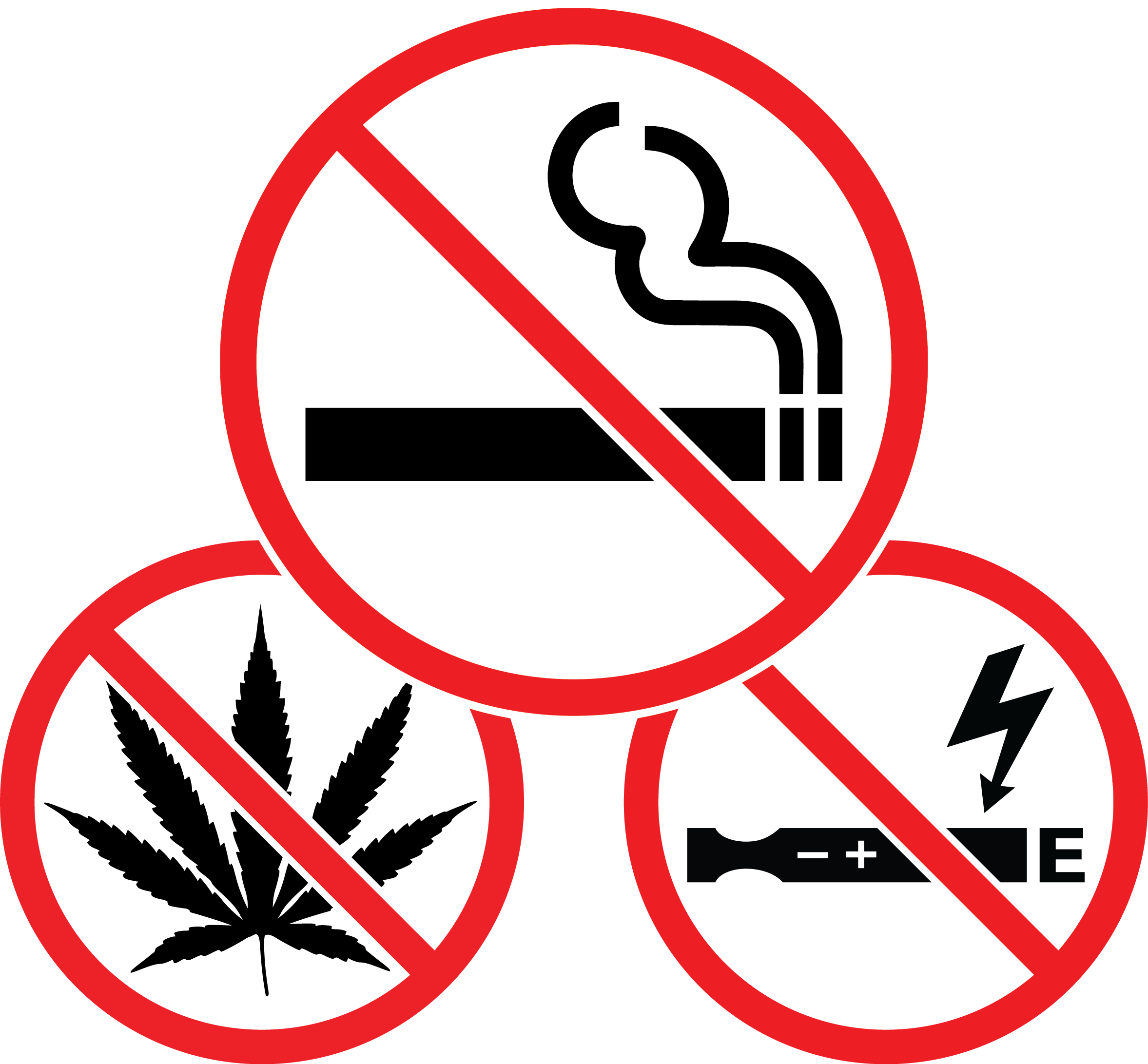 Png Smoke And Vape Free Signage - No Smoking No Open Flames (2355x2183), Png Download