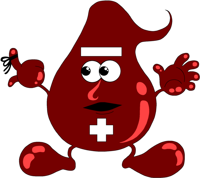 Blood Drop Man By Unicorn-skydancer08 On Clipart Library - Blood Drop Cartoon Png (900x696), Png Download