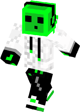Slime Teen Skin - Skin Minecraft Slime (317x453), Png Download