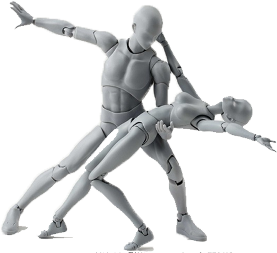 Practice Sketching Easily Using Our Body Figures - Drawing (586x545), Png Download