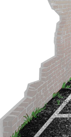 Brick Wall - Wall (300x575), Png Download
