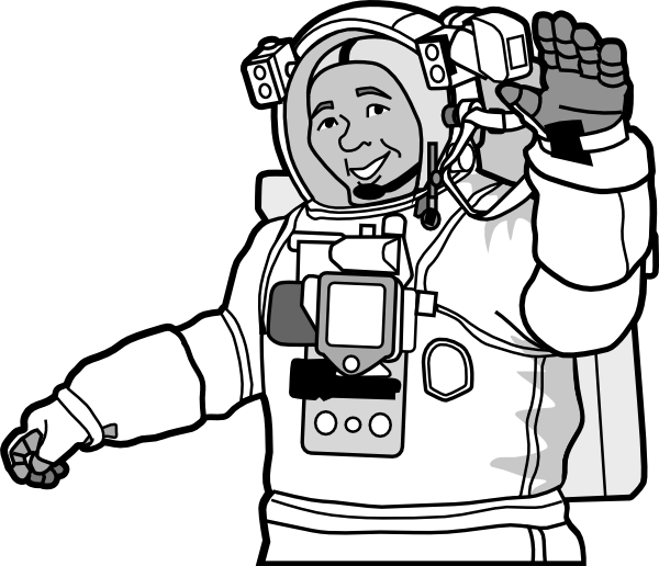 Smiling Astronaut Svg Clip Arts 600 X 516 Px (600x516), Png Download