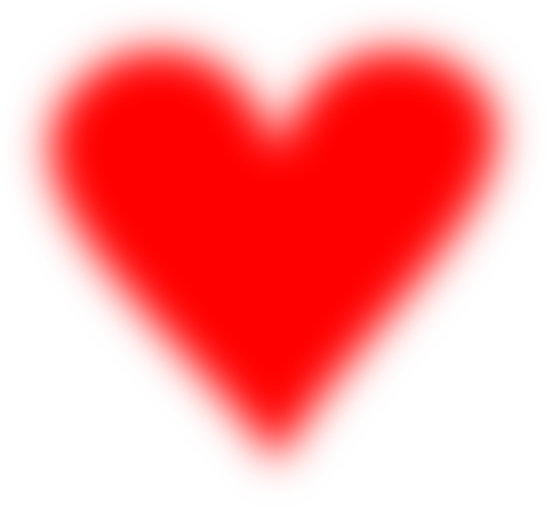 Dark Red Heart Png - Blurred Heart Png (600x560), Png Download