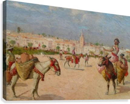 Aguadores En Las Afueras Canvas Print - Artist (429x344), Png Download