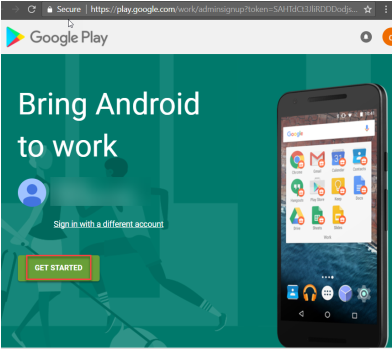 The Google Play Window Opens - Android Enterprise (554x348), Png Download