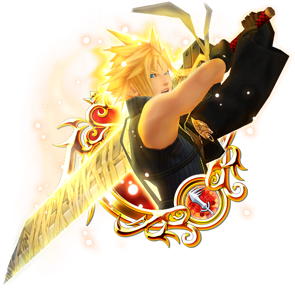 Kh Ii Cloud [ex] - Kingdom Hearts 3 Png (598x589), Png Download
