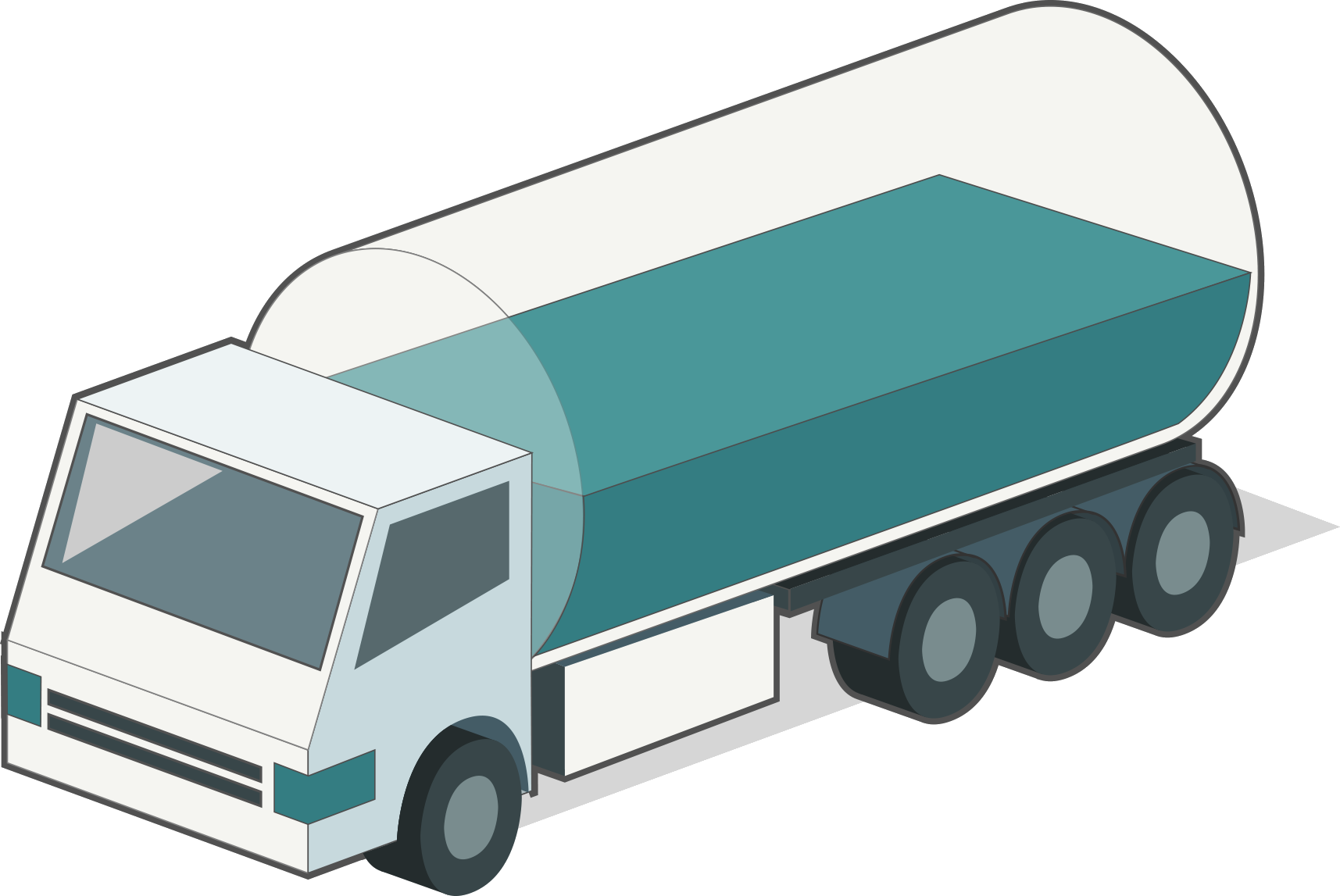 Zero Waste Treatment - Liquid Waste Truck Cartoon (1715x1147), Png Download