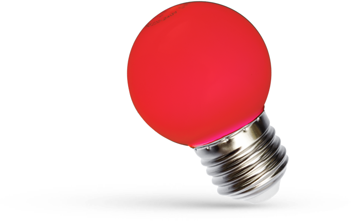 1w Led Red Golf Ball Bulb Es E-27, 110 Lm - Spectrum Kulka Ball E27 230v 1w Niebieski Blue Woj11797 (800x800), Png Download