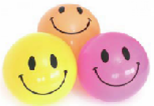 Playballs Pvc Smiley Ball - Face (500x500), Png Download