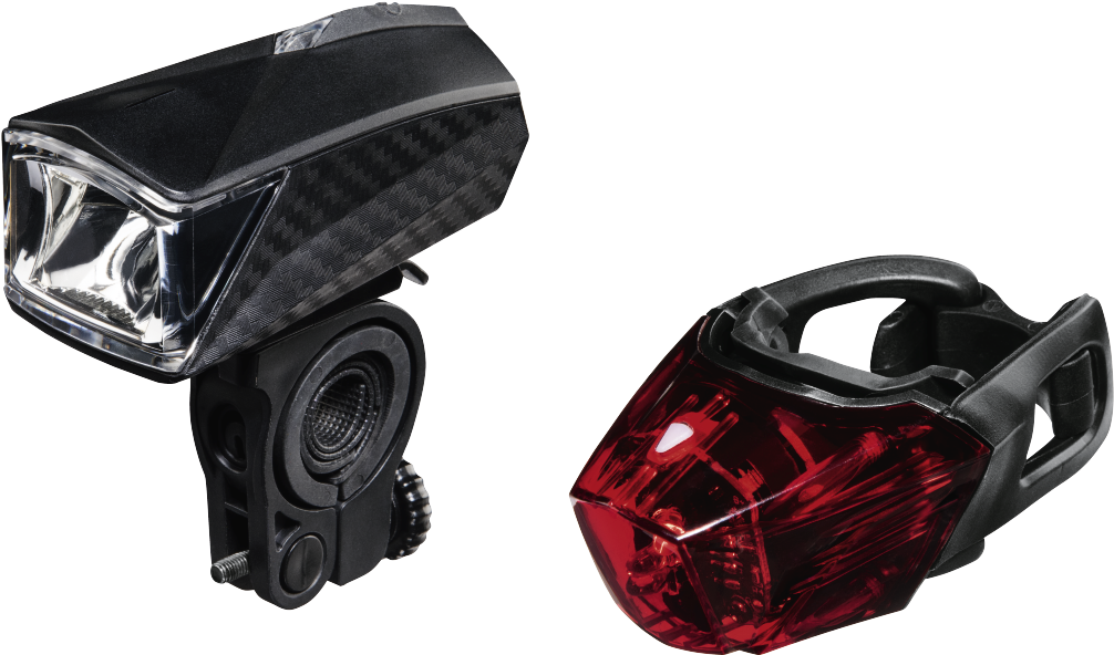 "pro L - E - D - " Bike Light Set, Rear/front Light - Hama Pro Bike Front Light, With 1 Led (1100x1100), Png Download