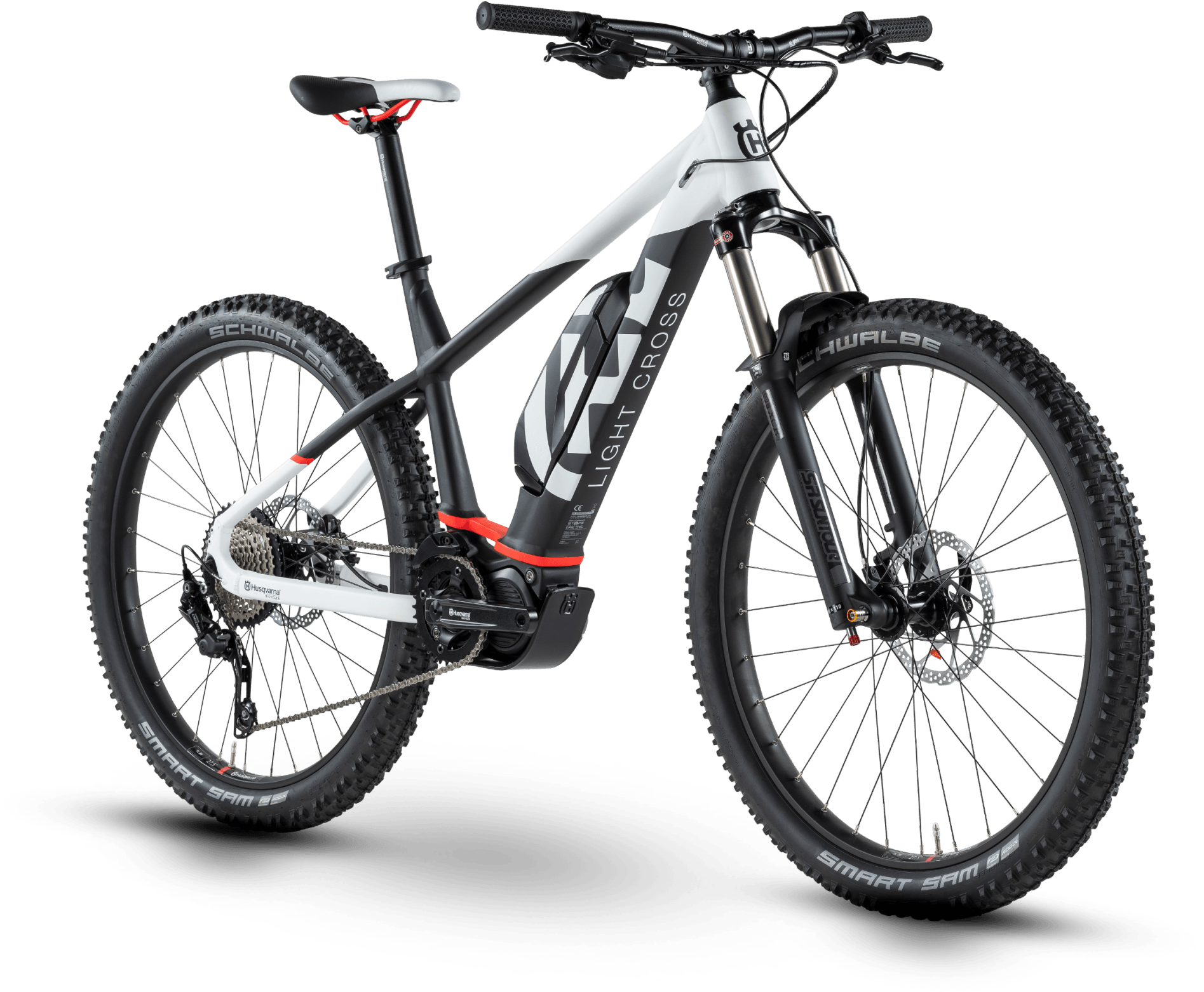Husqvarna Bicycles Light Cross Lc2 White Black Red - Cannondale Habit 1 2016 (1920x1728), Png Download