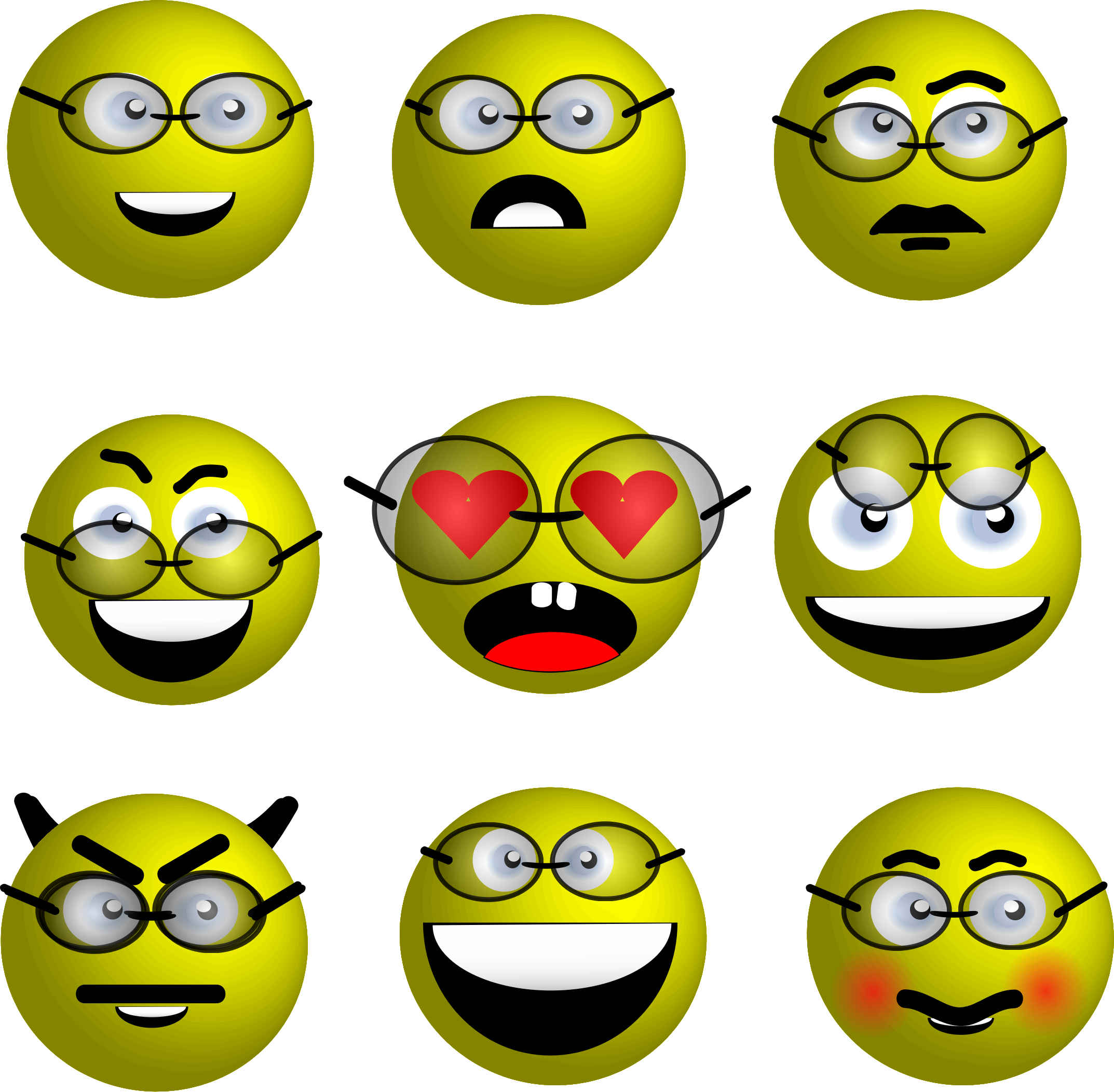 Big Image - Imagen De Emoticones Con Sombrero Anteojos (2146x2105), Png Download