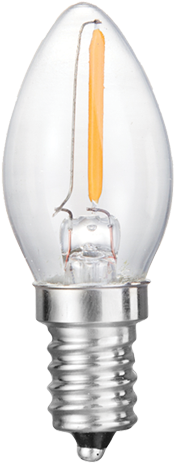 Christmas Light Led Torpedo - Kodak 55046 .5w C7 Christmas Light Led Torpedo Lightbulbs (300x480), Png Download