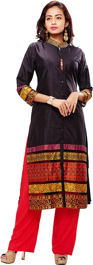 Stylish Regular Cotton Kurti - Silk, HD Png Download - 800x800(#1634353) -  PngFind