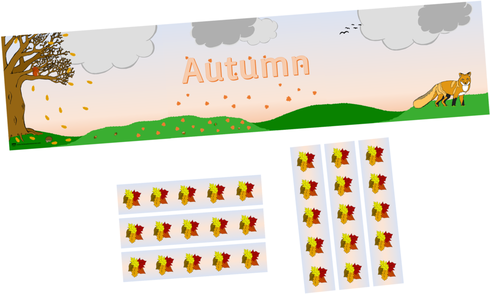 Autumn Topic/theme Display Banner And Borders - Autumn (1000x667), Png Download