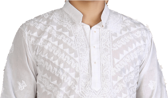 Lucknow Chikan Suits - Chikan (596x341), Png Download