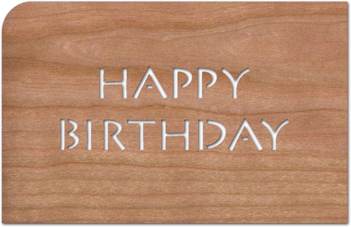 Greeting Card "buchstaben Happy Birthday" - Happy Birthday In Wood Png (1174x761), Png Download
