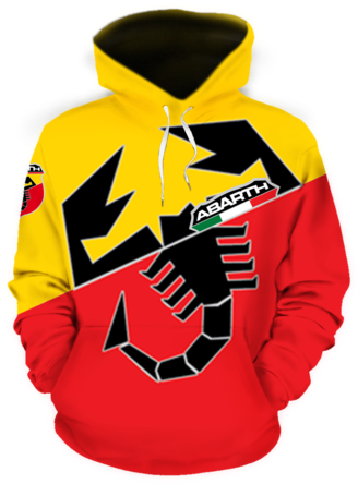 Ab 3d Full Printing - Fiat Abarth Car Bumper Sticker 5 X 5 (480x480), Png Download