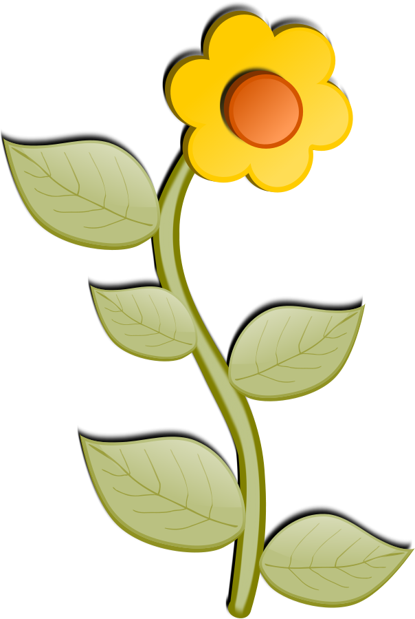 Flower Free Vector - Cartoon Flower No Background (549x800), Png Download