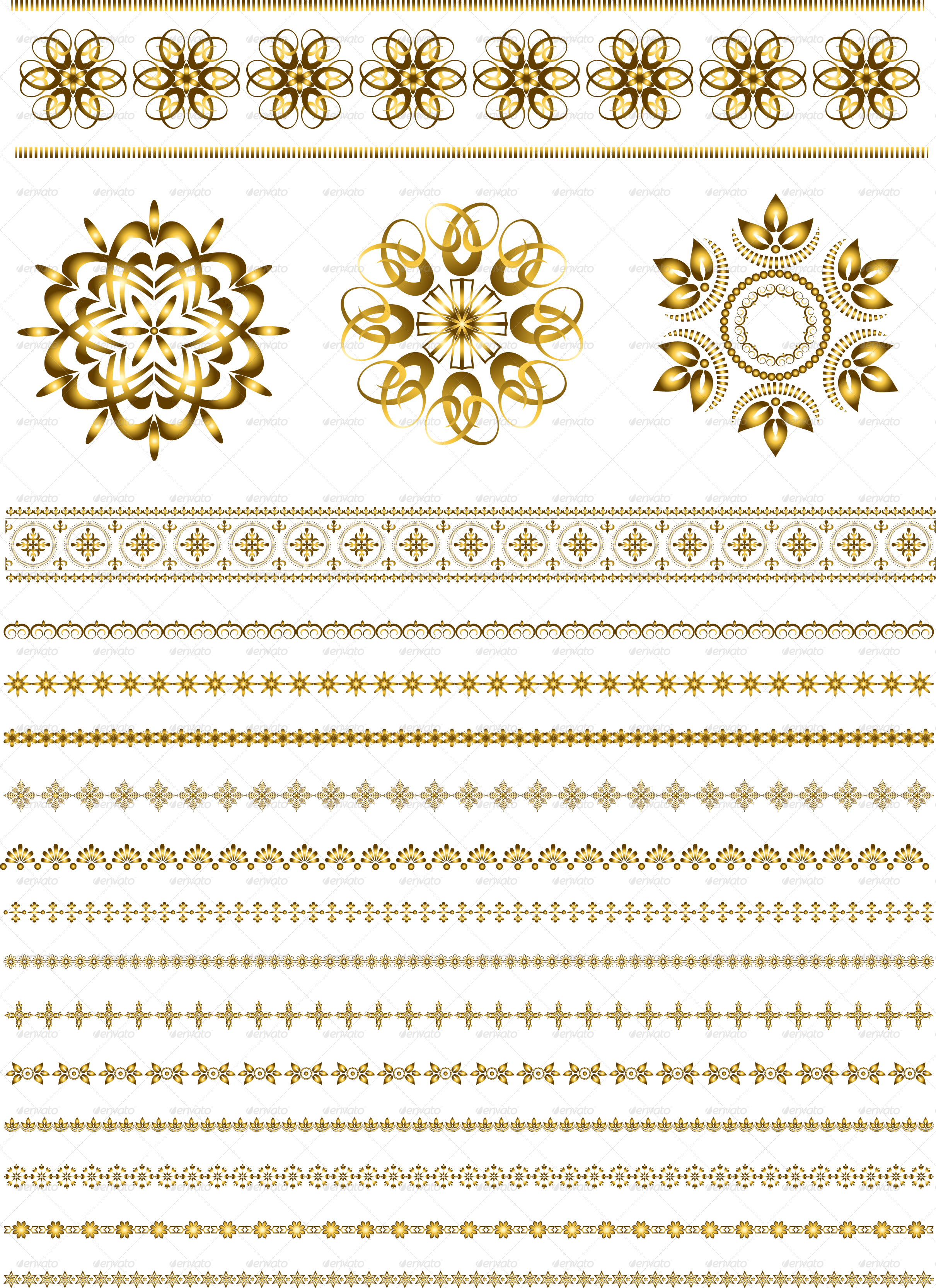 Gold Border - Motif (2421x3332), Png Download